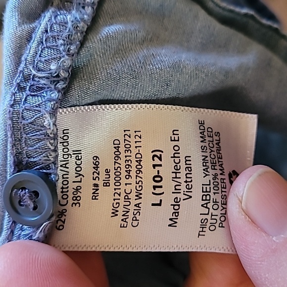 Wonder Nation Set of 2, Chambray Dress & Blue Floral Jumpsuit - Girls L 10/12 - Picture 10 of 10